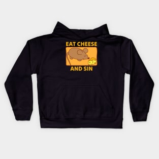 Eat Cheese And Sin Kids Hoodie